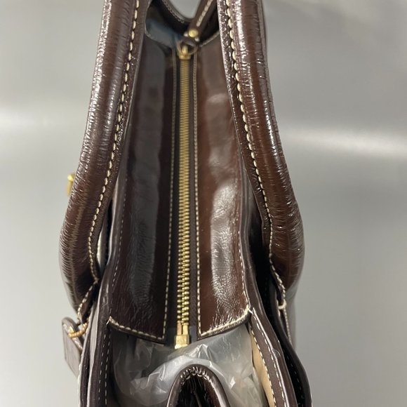 Coach Vintage # 11789 Large Leather Shoulder Bag In Chocolate Brown - Picture 12 of 15